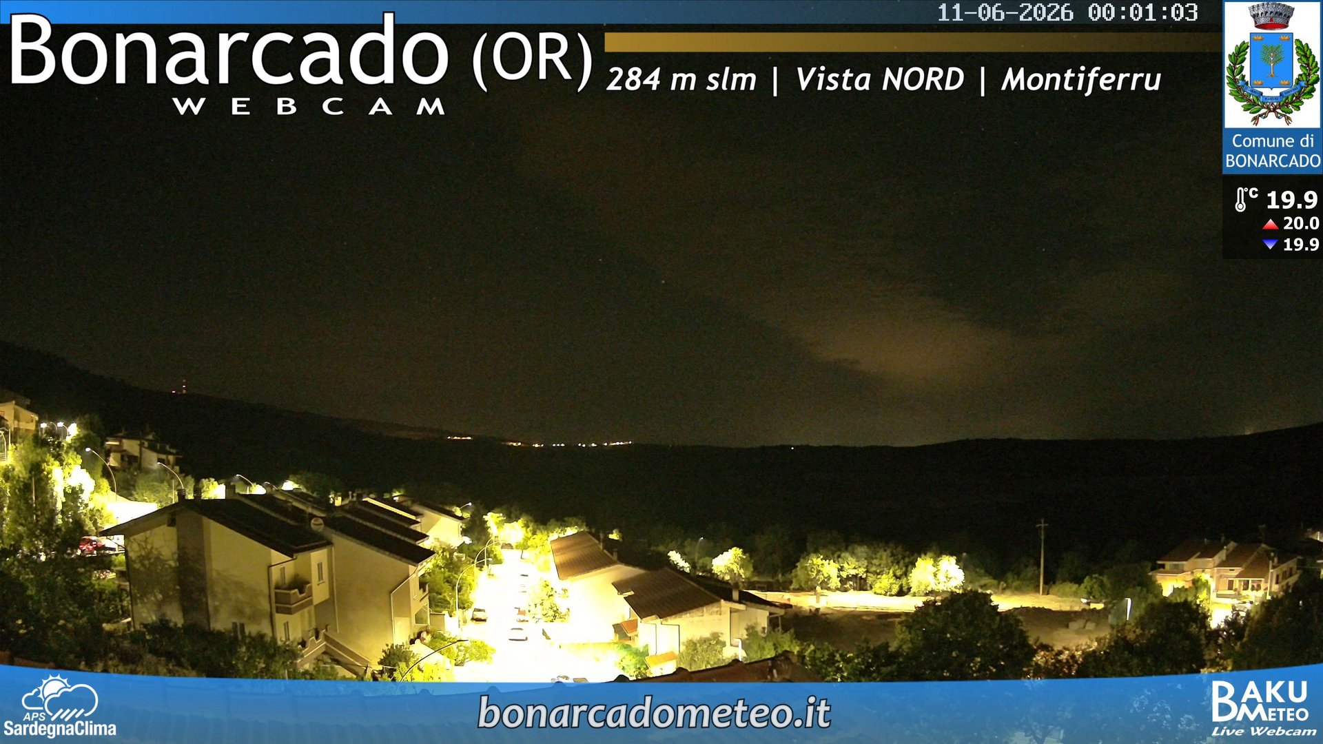 time-lapse frame, Bonarcado NORD webcam