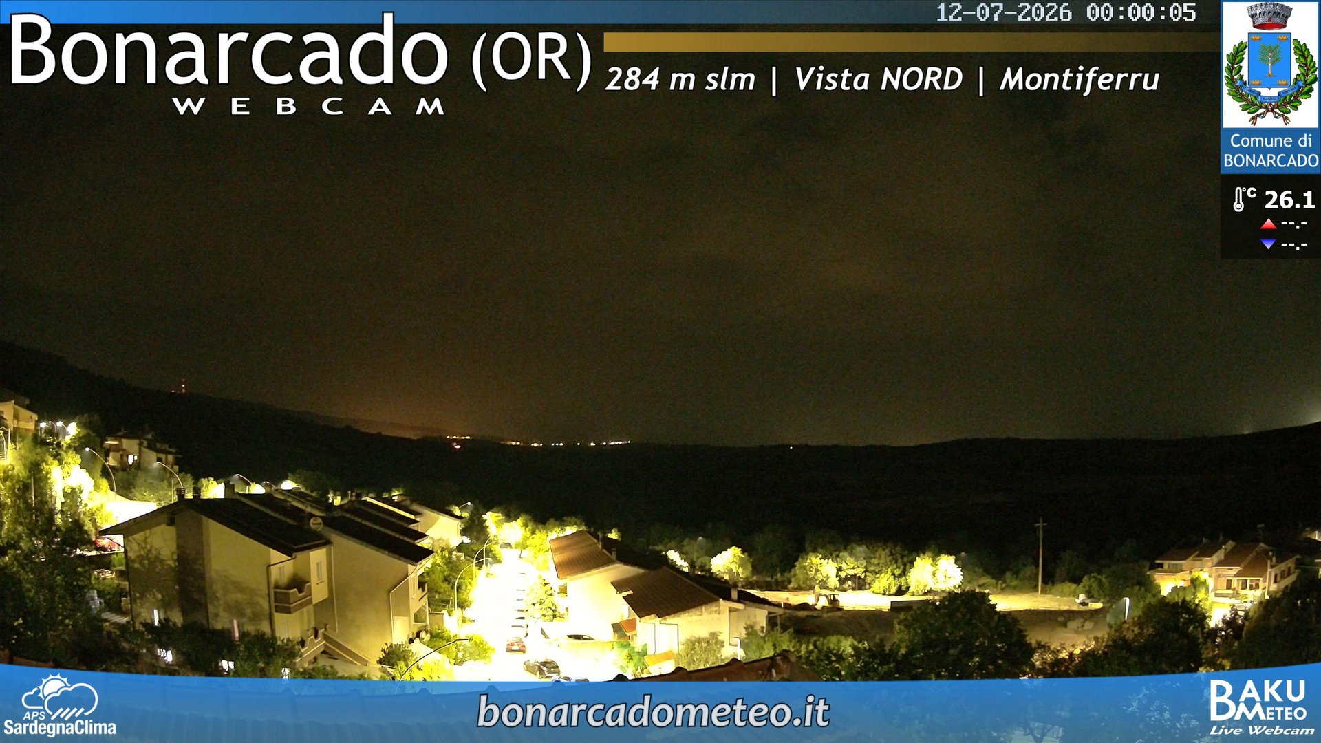 time-lapse frame, Bonarcado NORD webcam