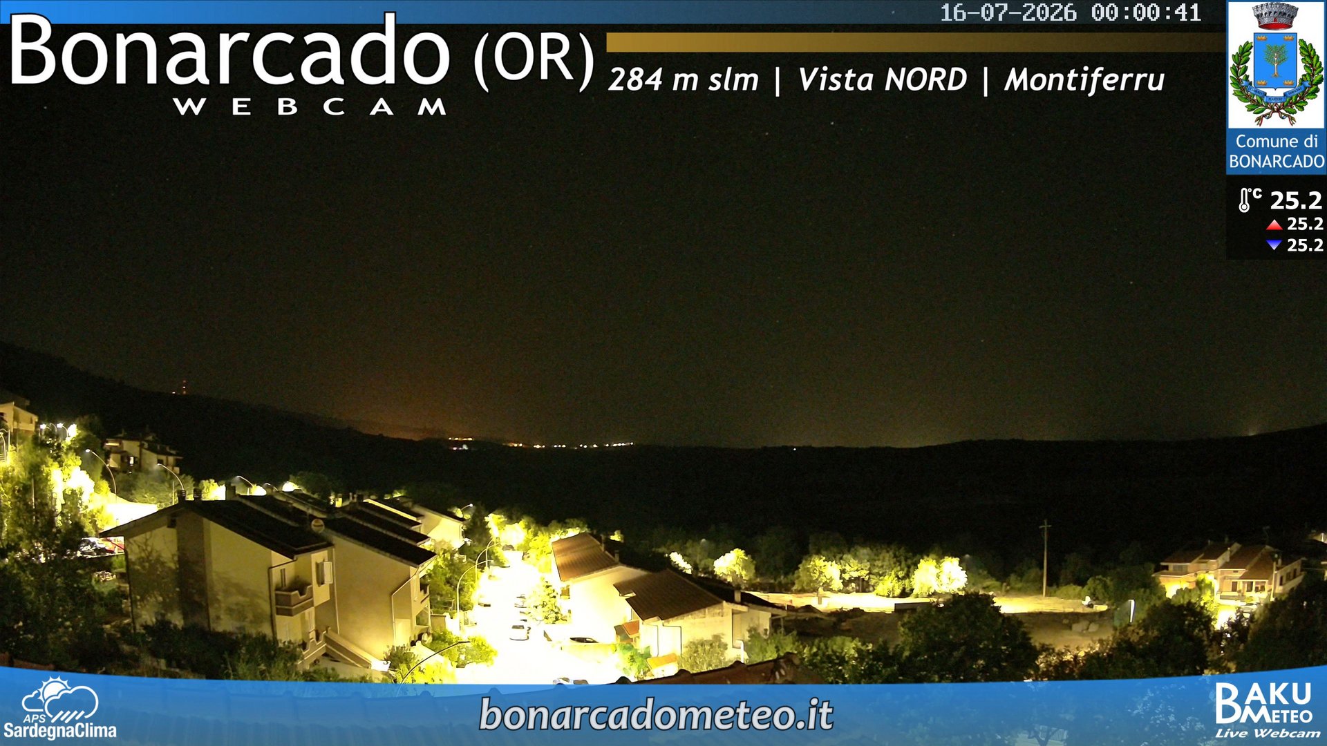 time-lapse frame, Bonarcado NORD webcam