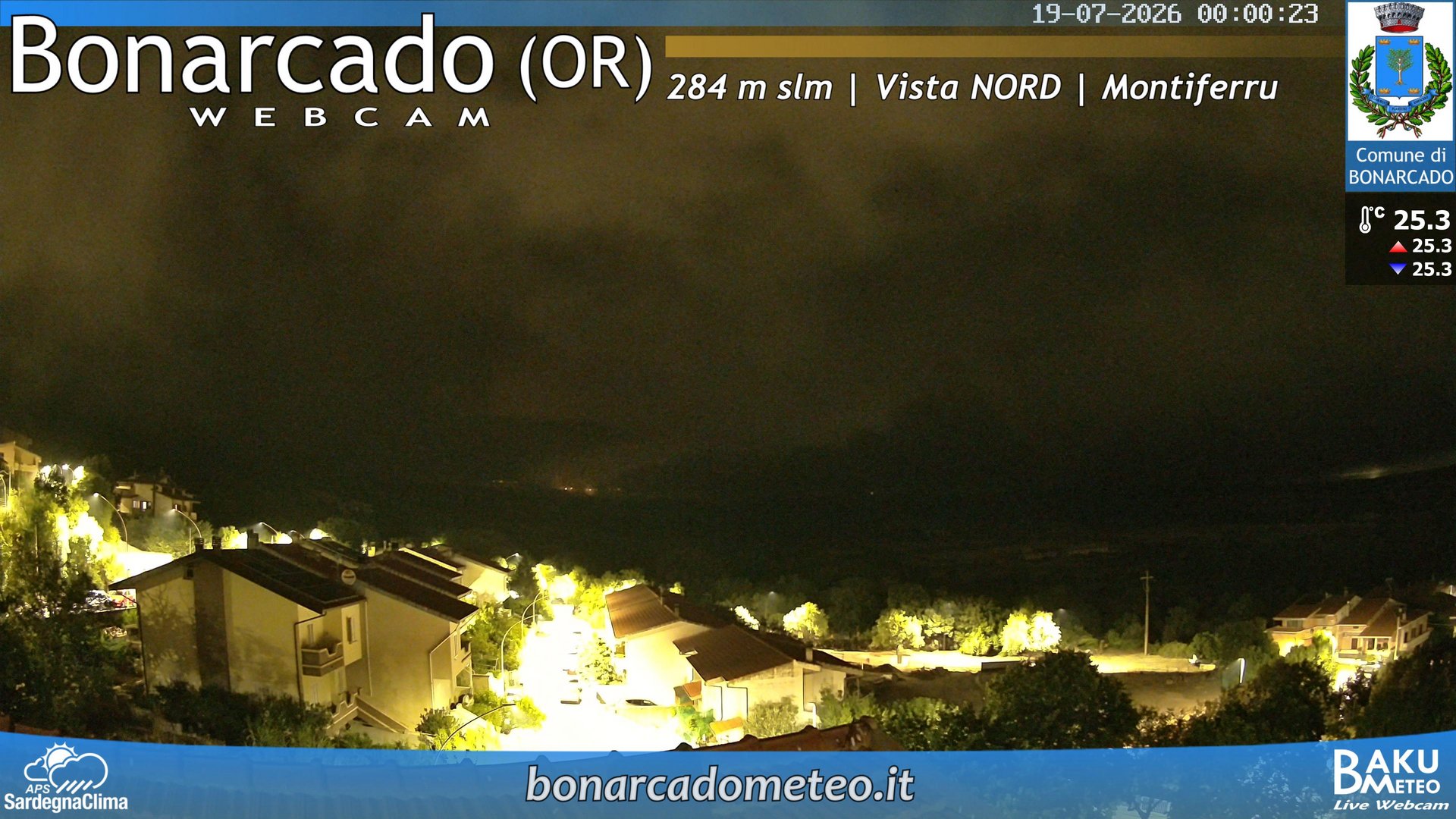 time-lapse frame, Bonarcado NORD webcam