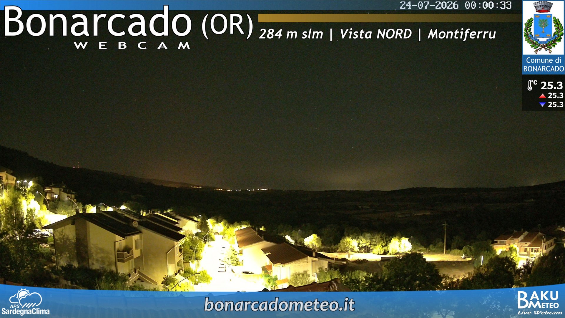 time-lapse frame, Bonarcado NORD webcam