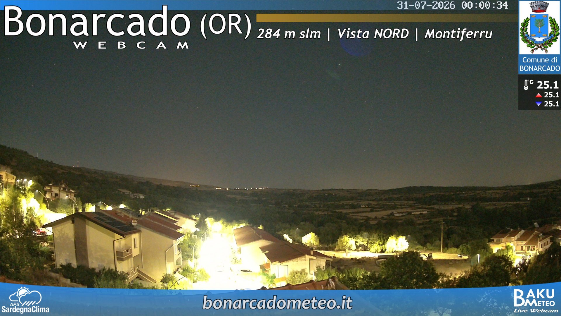 time-lapse frame, Bonarcado NORD webcam