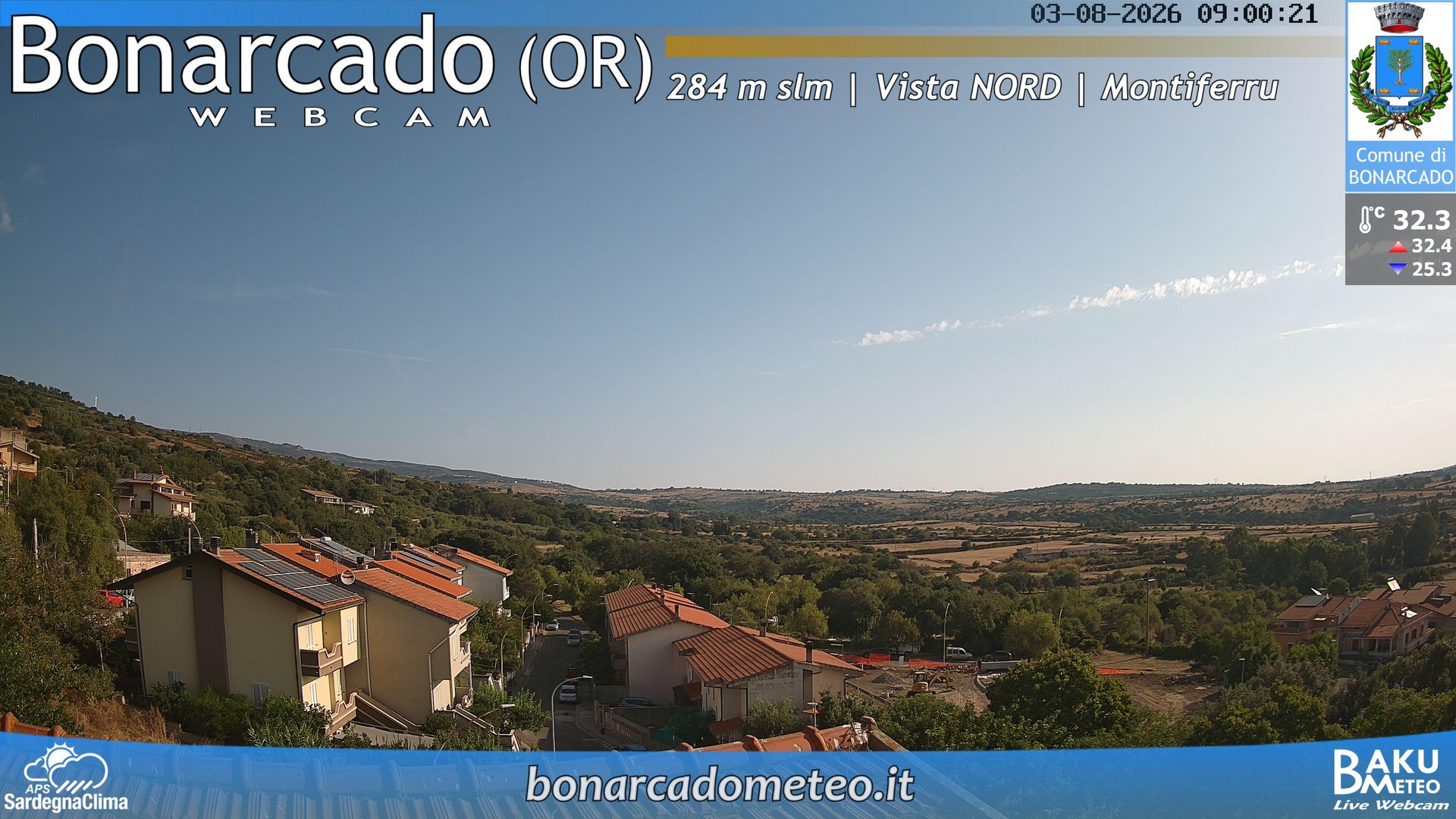 time-lapse frame, Bonarcado NORD webcam