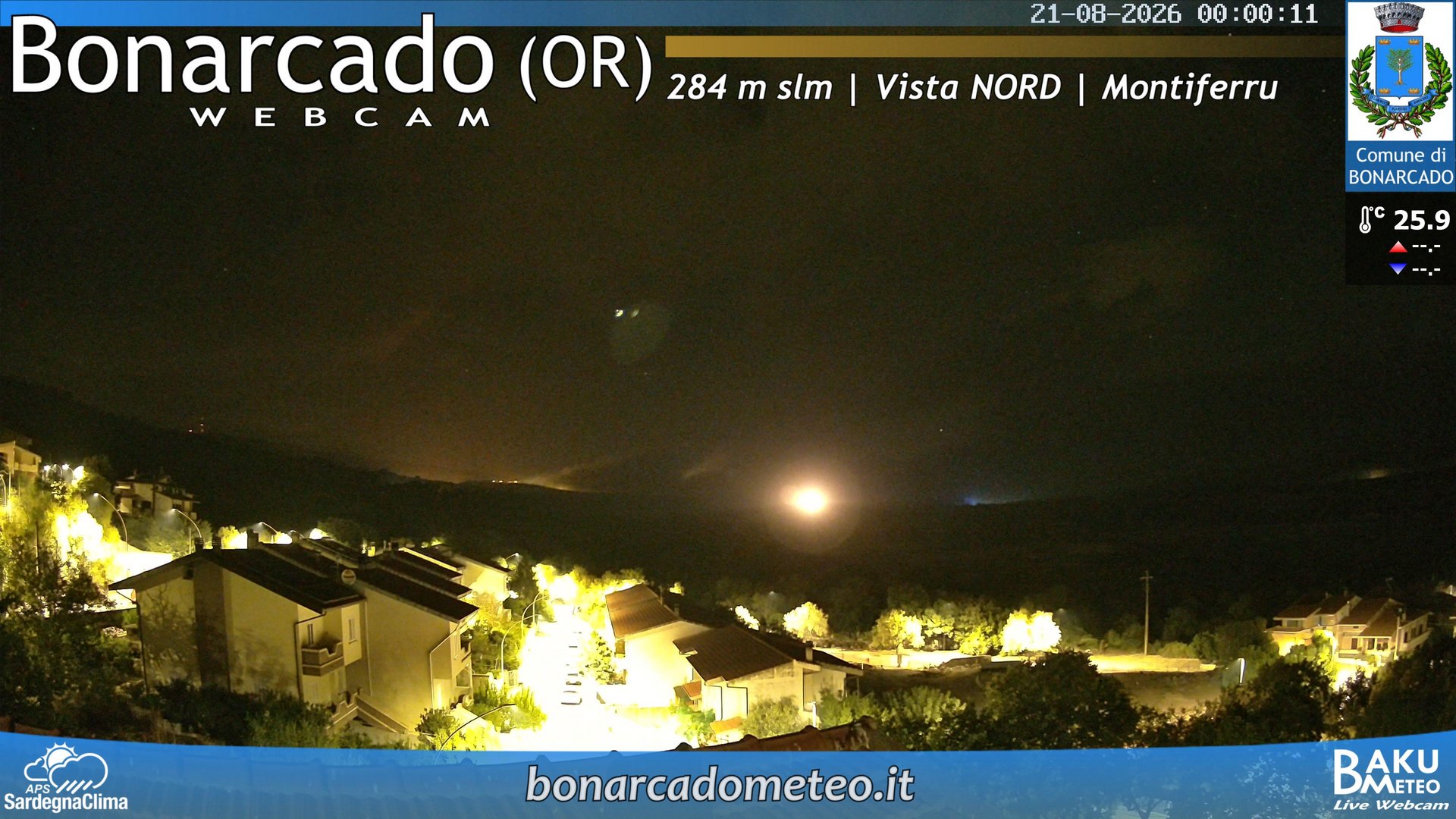time-lapse frame, Bonarcado NORD webcam