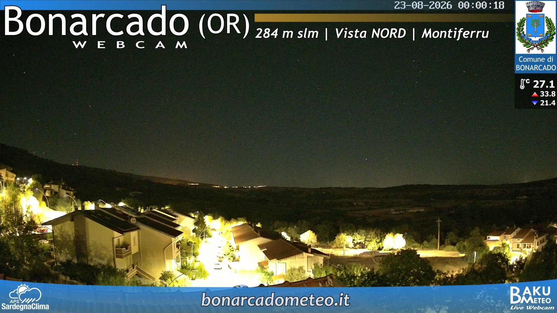 time-lapse frame, Bonarcado NORD webcam