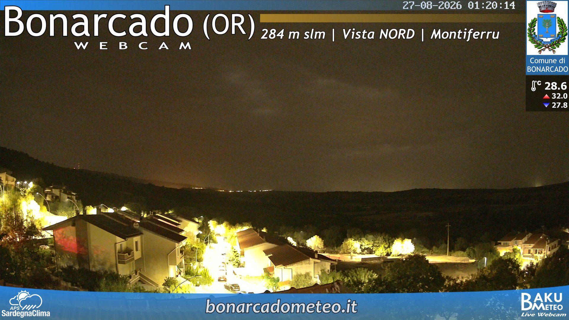 time-lapse frame, Bonarcado NORD webcam