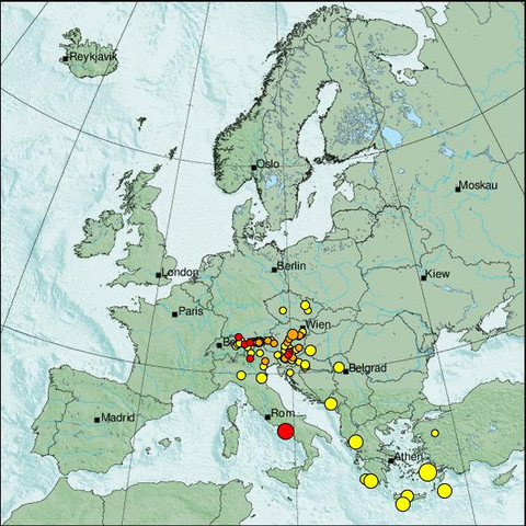 Erdbeben Europa animated GIF