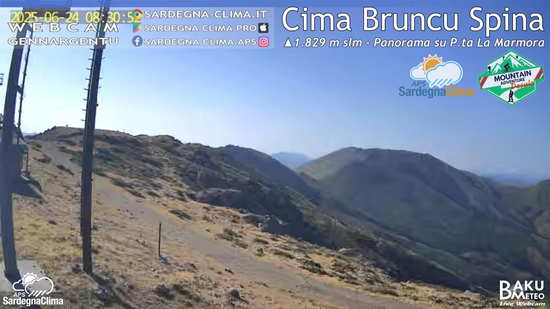 time-lapse frame, Cima Bruncu webcam