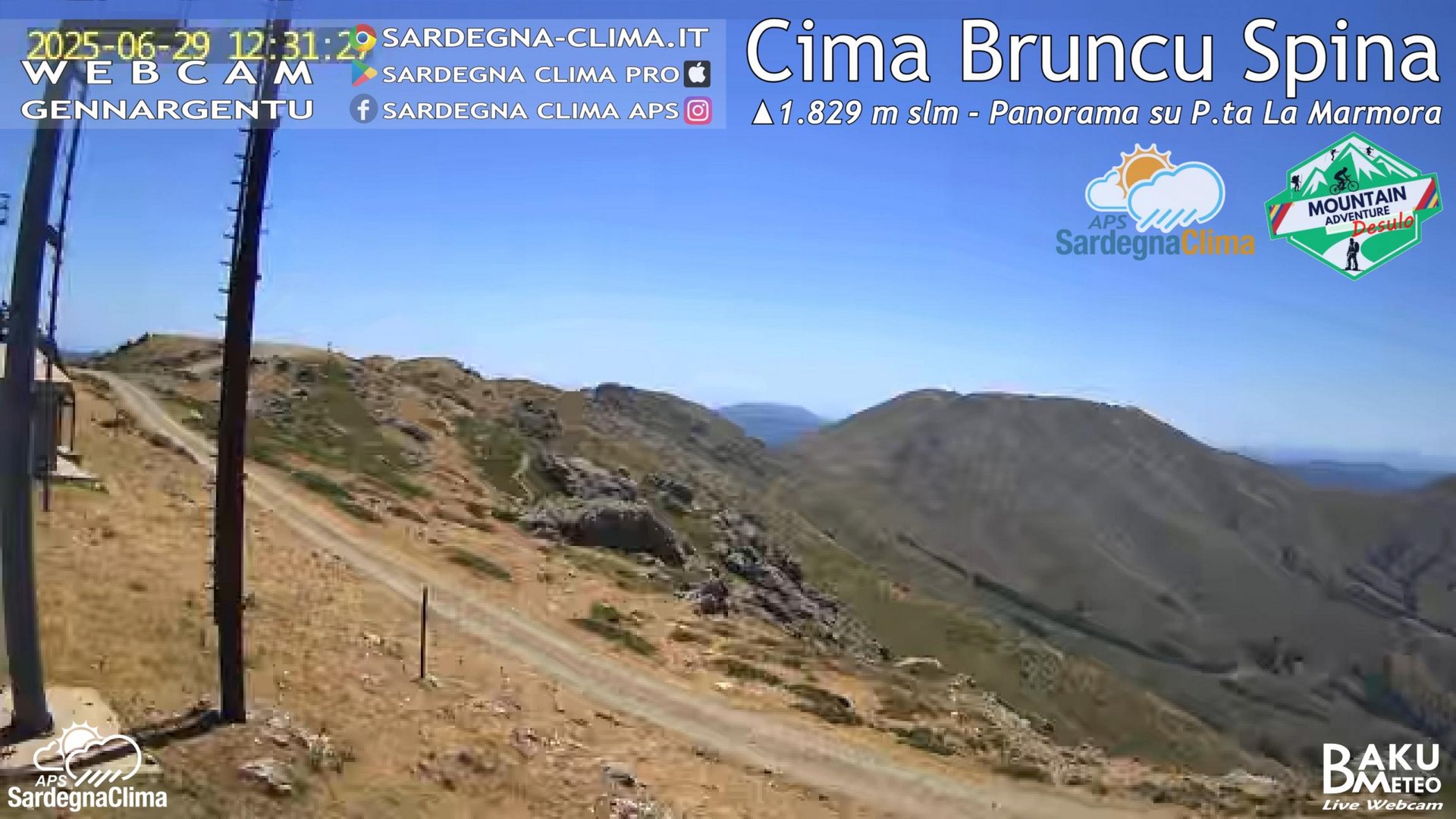 time-lapse frame, Cima Bruncu webcam