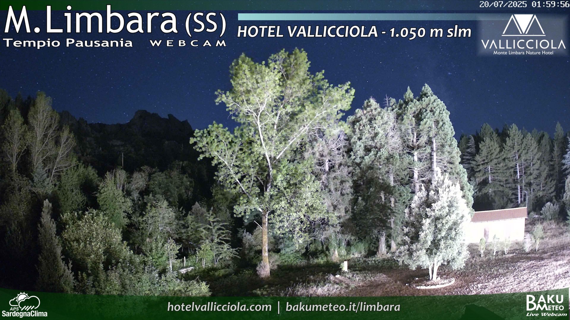 time-lapse frame, Monte Limbara Vallicciola webcam