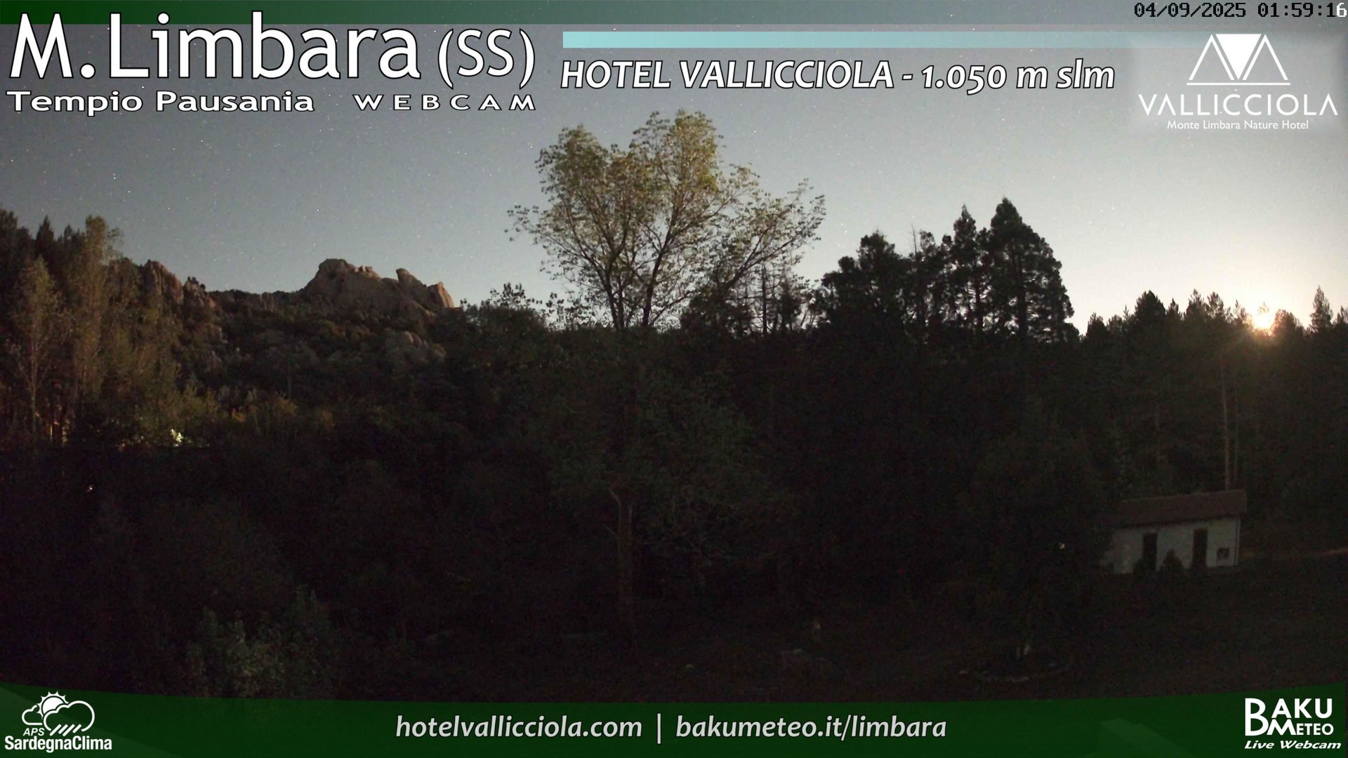 time-lapse frame, Monte Limbara Vallicciola webcam