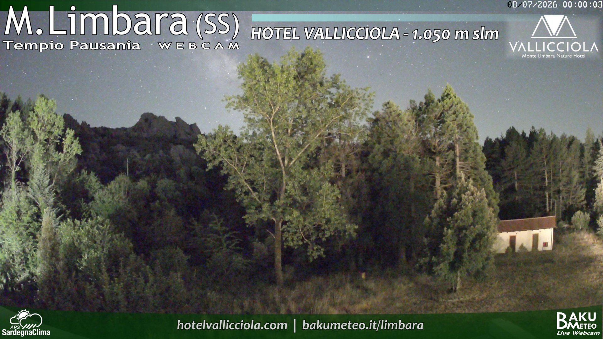 time-lapse frame, Monte Limbara Vallicciola webcam