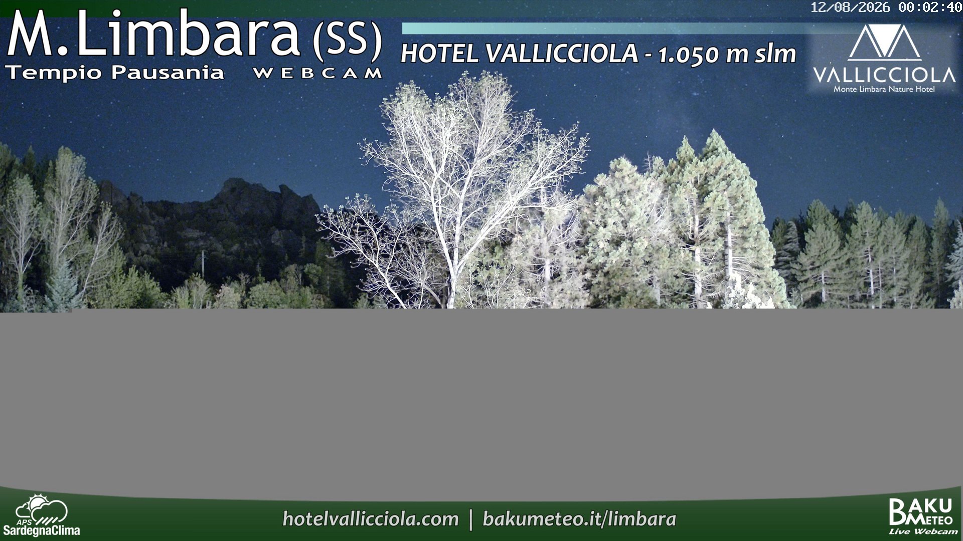 time-lapse frame, Monte Limbara Vallicciola webcam