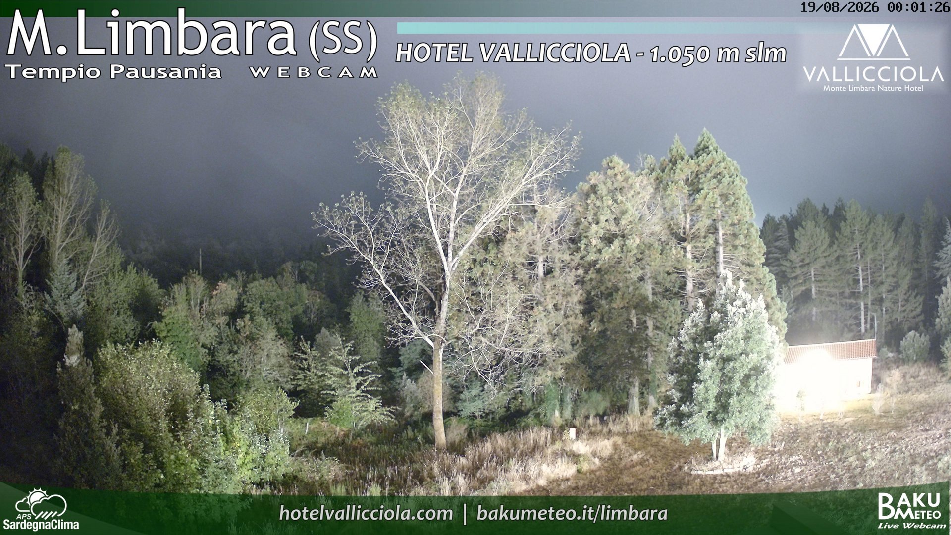 time-lapse frame, Monte Limbara Vallicciola webcam
