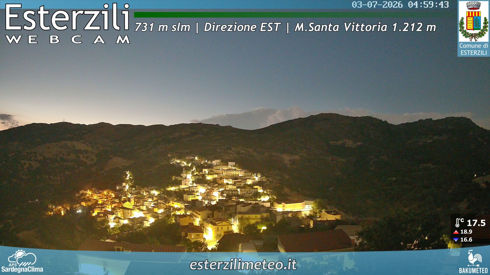 time-lapse frame, Esterzili webcam
