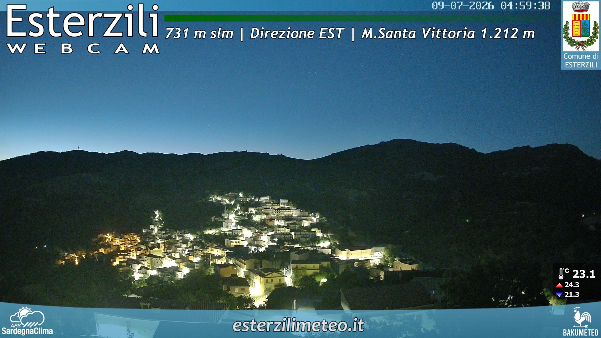 time-lapse frame, Esterzili webcam