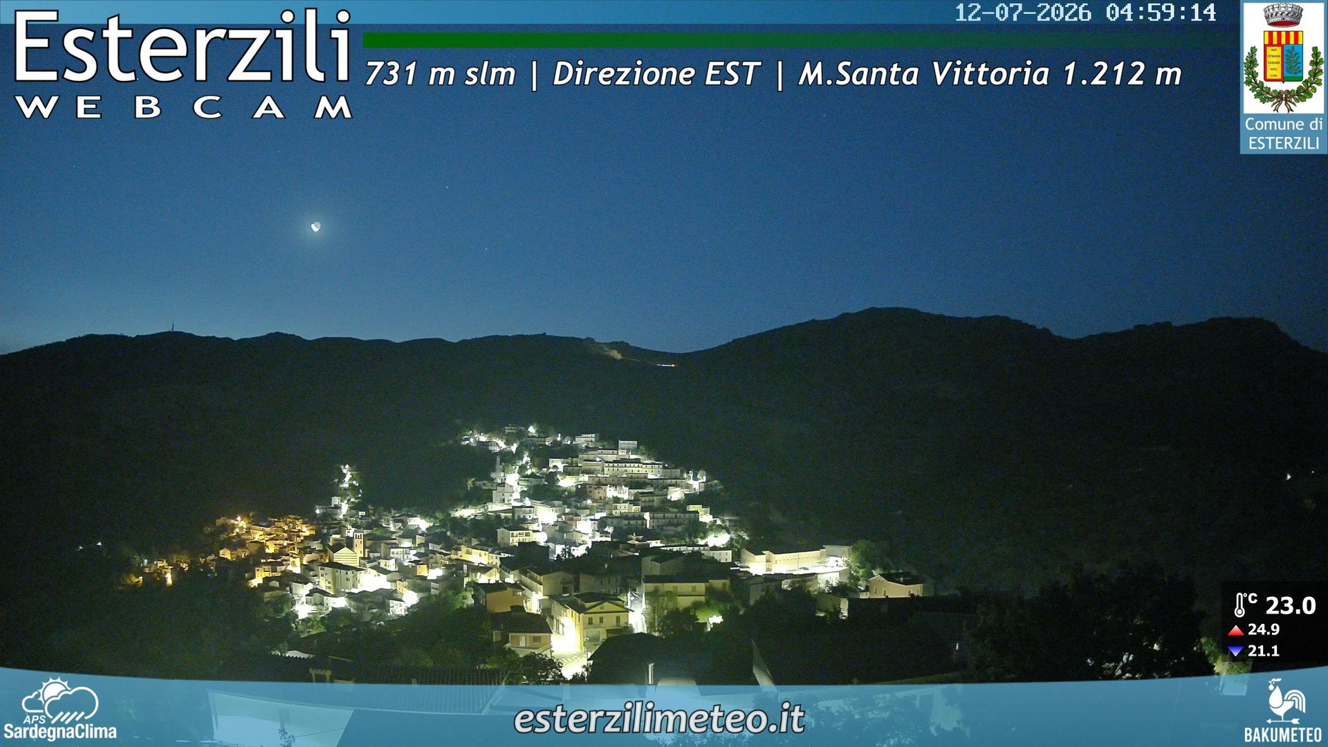 time-lapse frame, Esterzili webcam