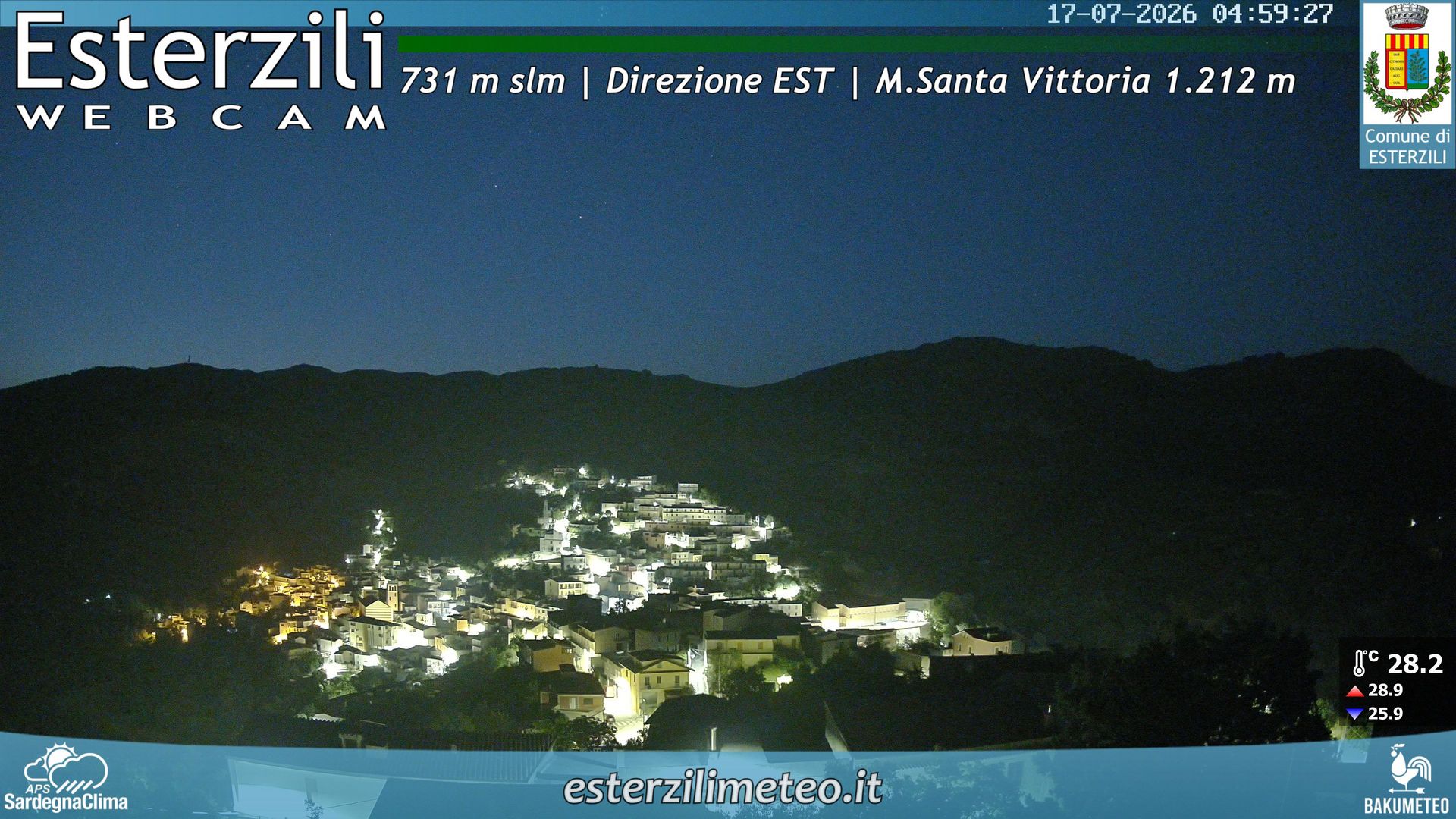 time-lapse frame, Esterzili webcam