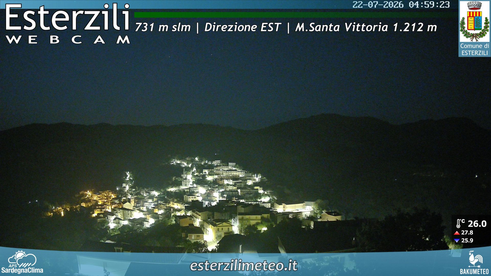 time-lapse frame, Esterzili webcam
