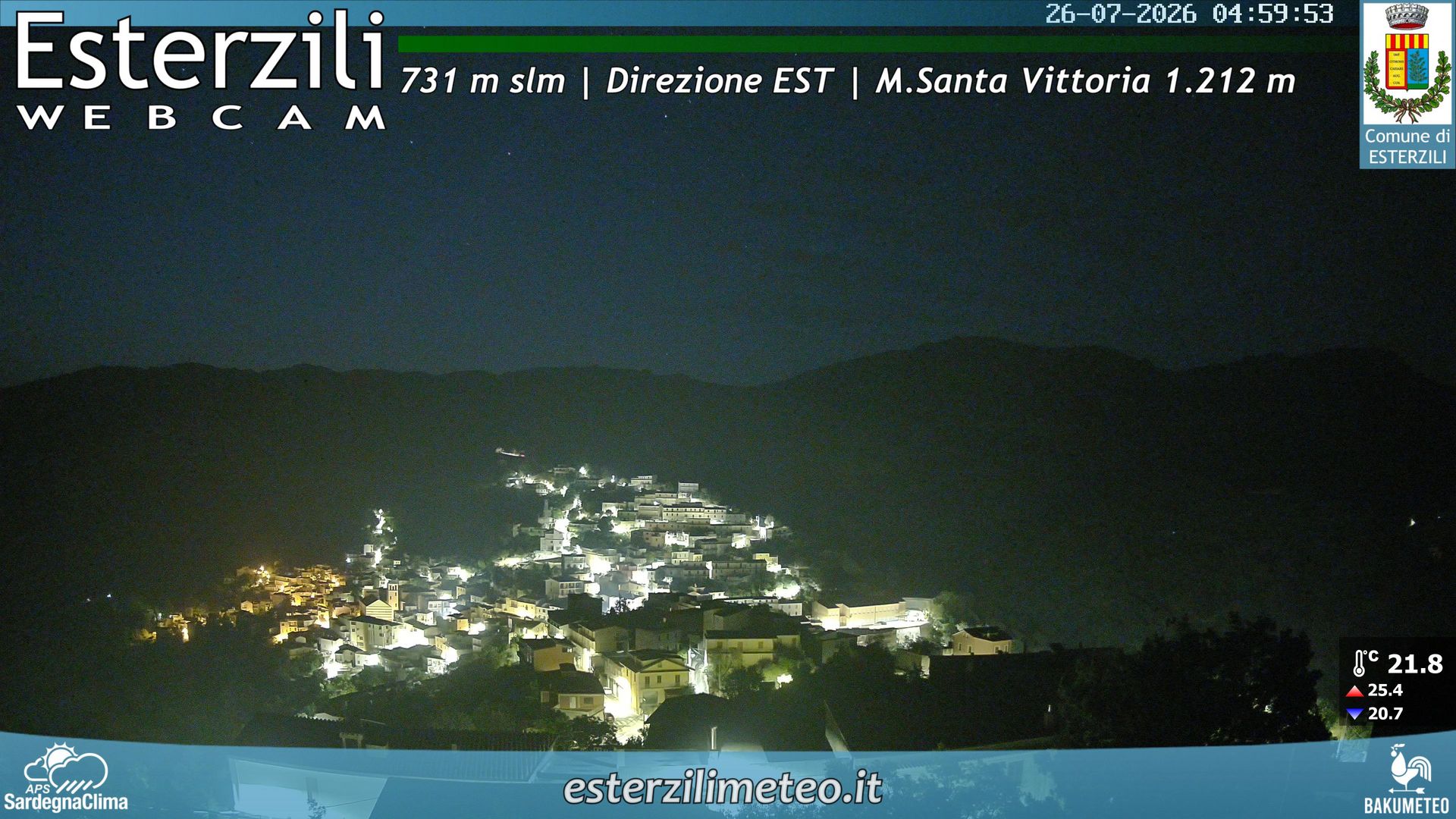 time-lapse frame, Esterzili webcam