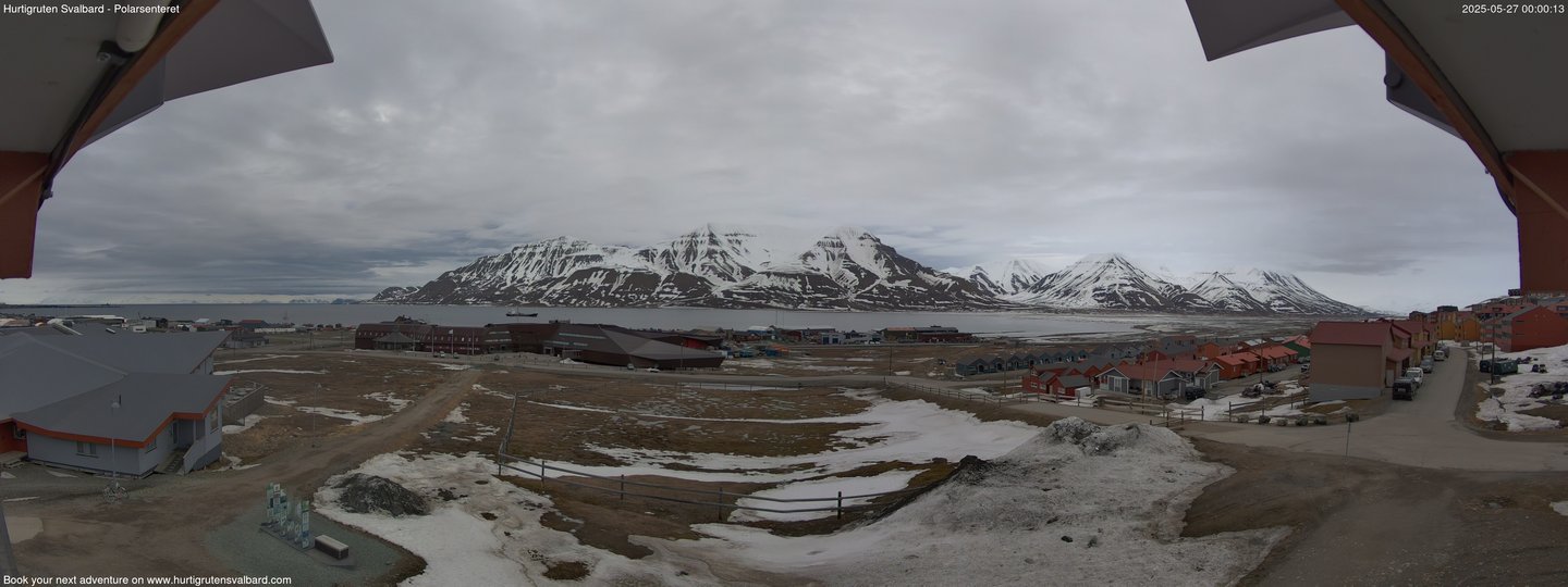 time-lapse frame, Hurtigruten Svalbard - Hiorthfjellet webcam