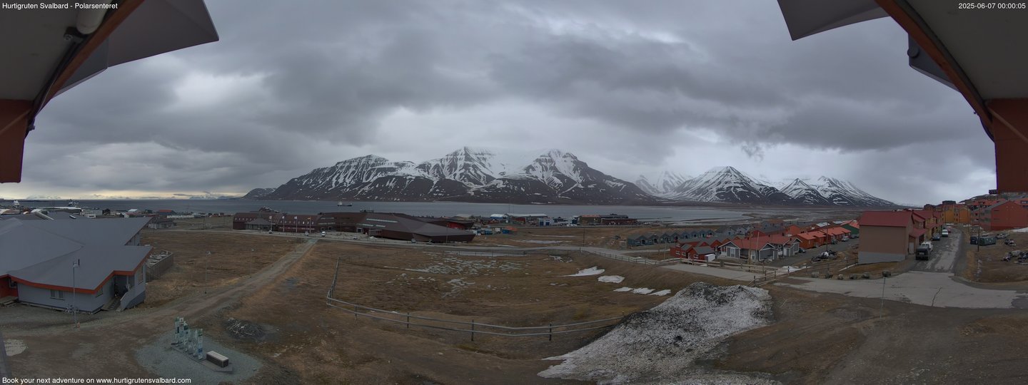 time-lapse frame, Hurtigruten Svalbard - Hiorthfjellet webcam