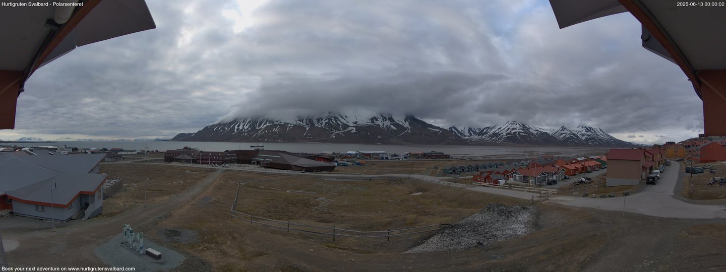 time-lapse frame, Hurtigruten Svalbard - Hiorthfjellet webcam