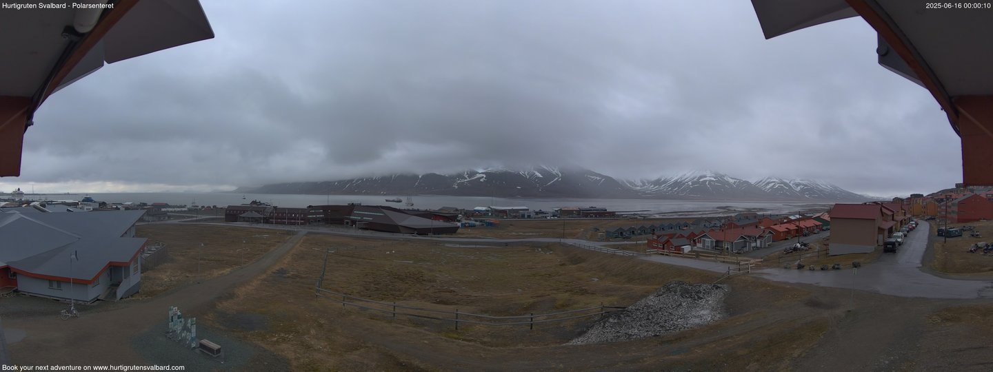 time-lapse frame, Hurtigruten Svalbard - Hiorthfjellet webcam