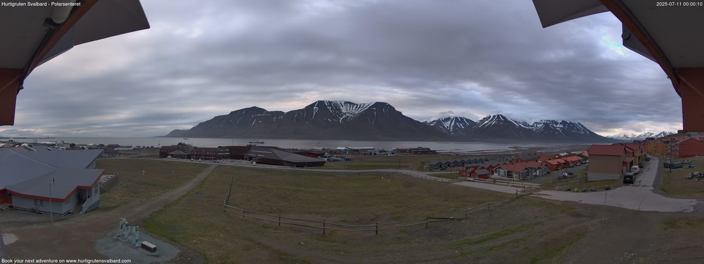 time-lapse frame, Hurtigruten Svalbard - Hiorthfjellet webcam