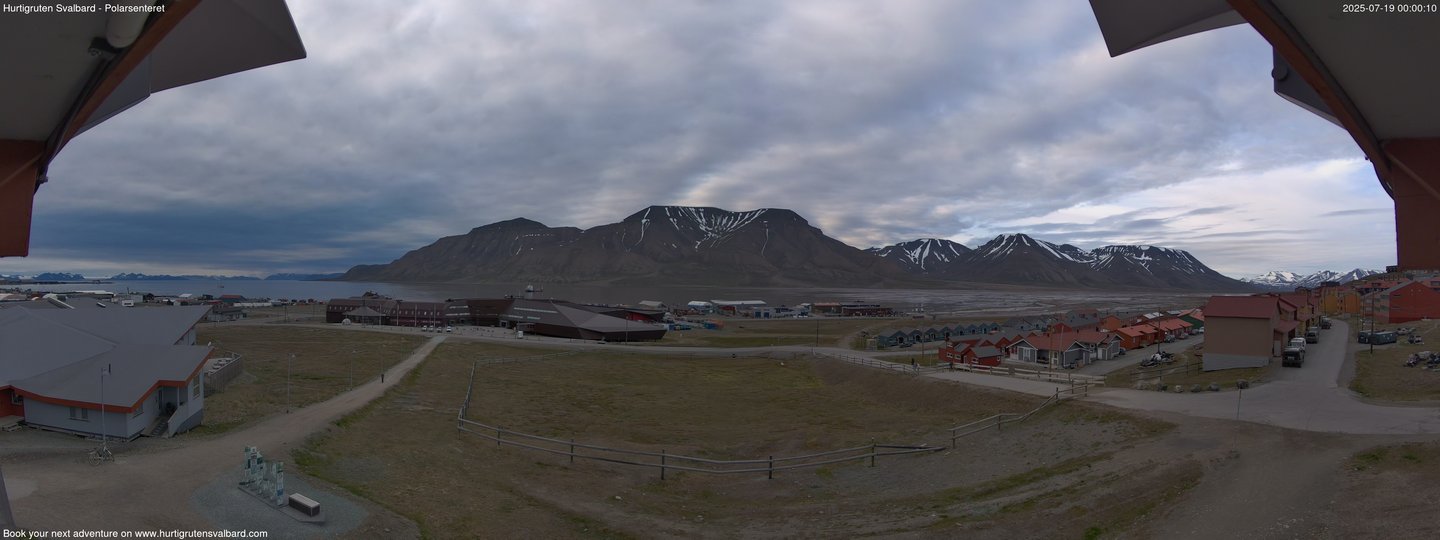 time-lapse frame, Hurtigruten Svalbard - Hiorthfjellet webcam