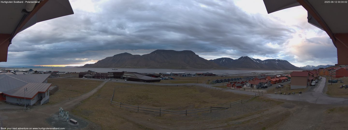 time-lapse frame, Hurtigruten Svalbard - Hiorthfjellet webcam