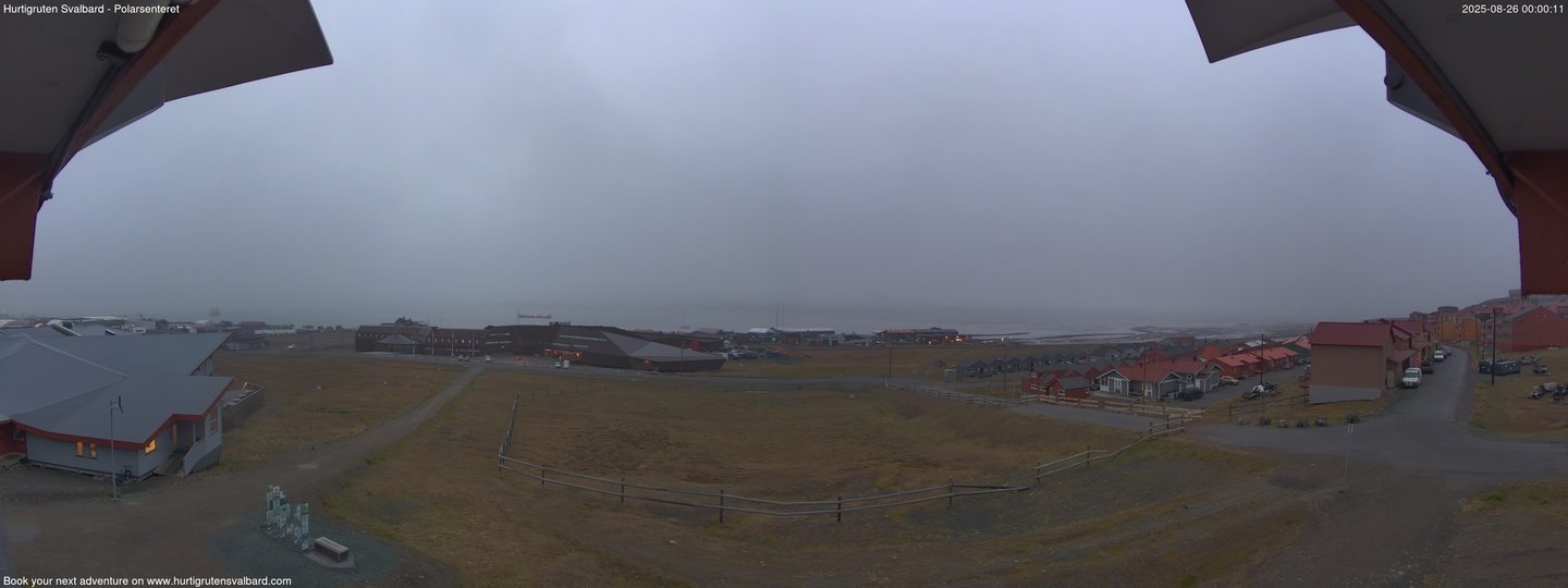 time-lapse frame, Hurtigruten Svalbard - Hiorthfjellet webcam