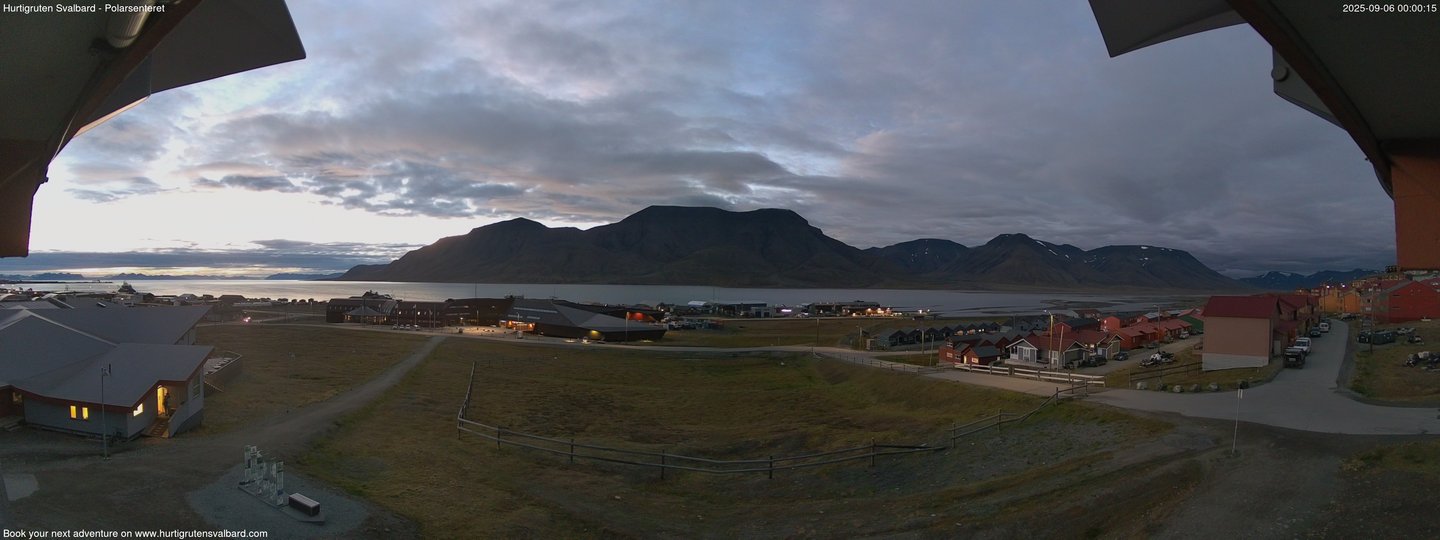 time-lapse frame, Hurtigruten Svalbard - Hiorthfjellet webcam