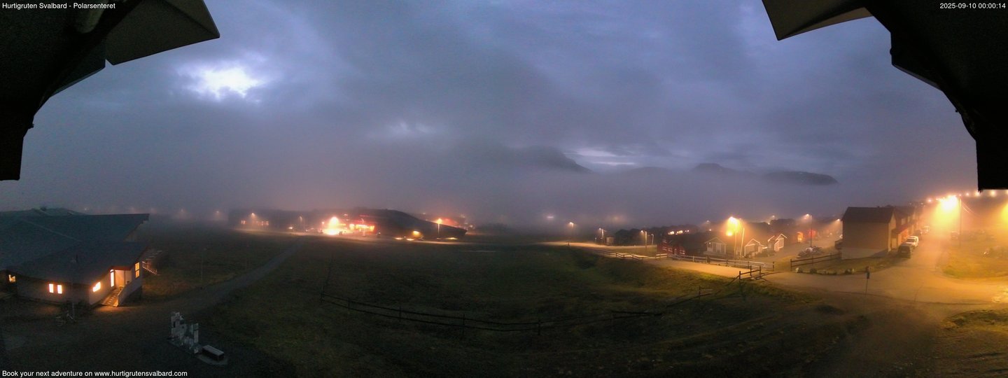 time-lapse frame, Hurtigruten Svalbard - Hiorthfjellet webcam