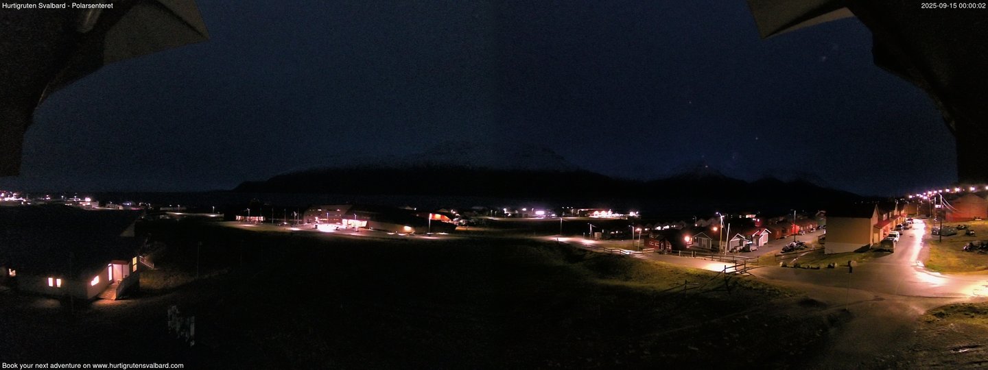 time-lapse frame, Hurtigruten Svalbard - Hiorthfjellet webcam