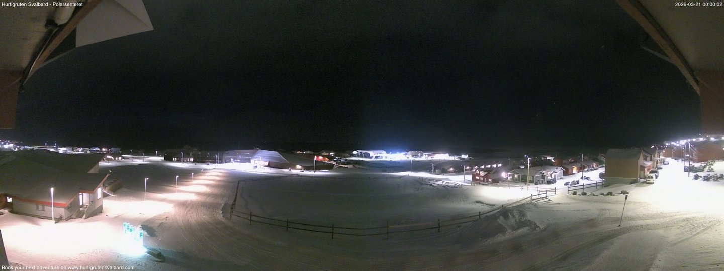 time-lapse frame, Hurtigruten Svalbard - Hiorthfjellet webcam