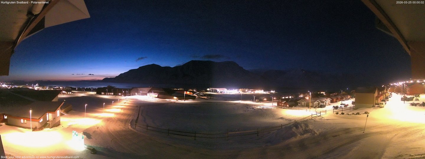 time-lapse frame, Hurtigruten Svalbard - Hiorthfjellet webcam