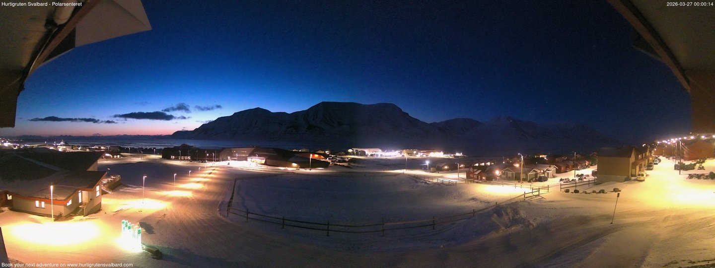 time-lapse frame, Hurtigruten Svalbard - Hiorthfjellet webcam