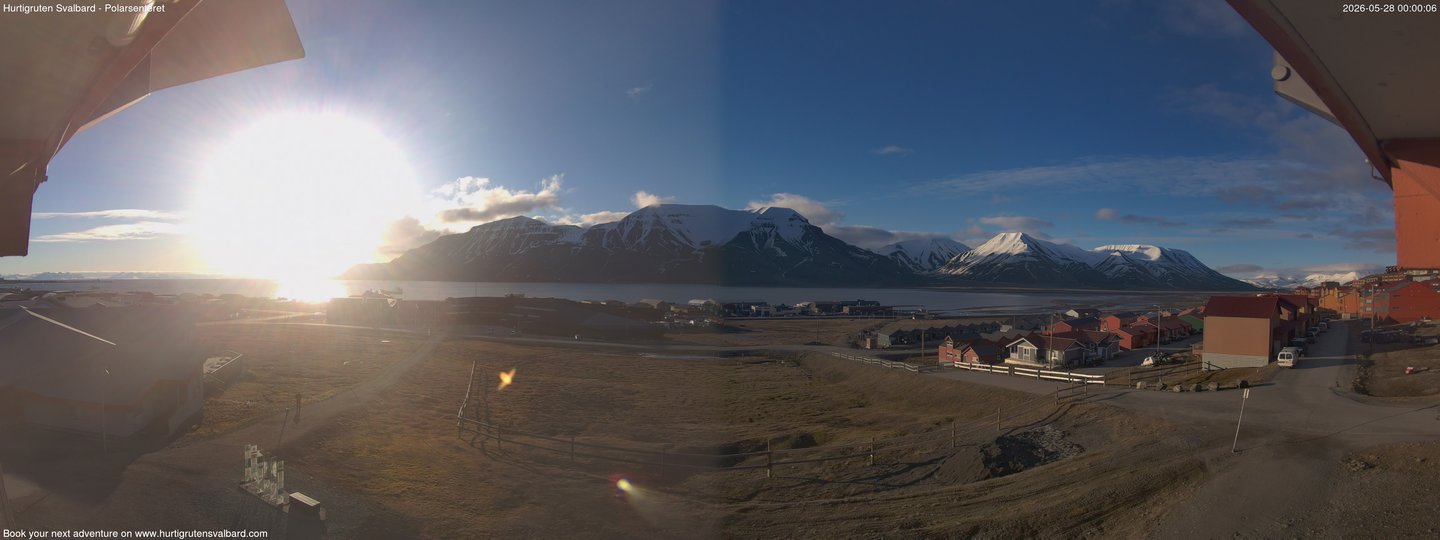 time-lapse frame, Hurtigruten Svalbard - Hiorthfjellet webcam