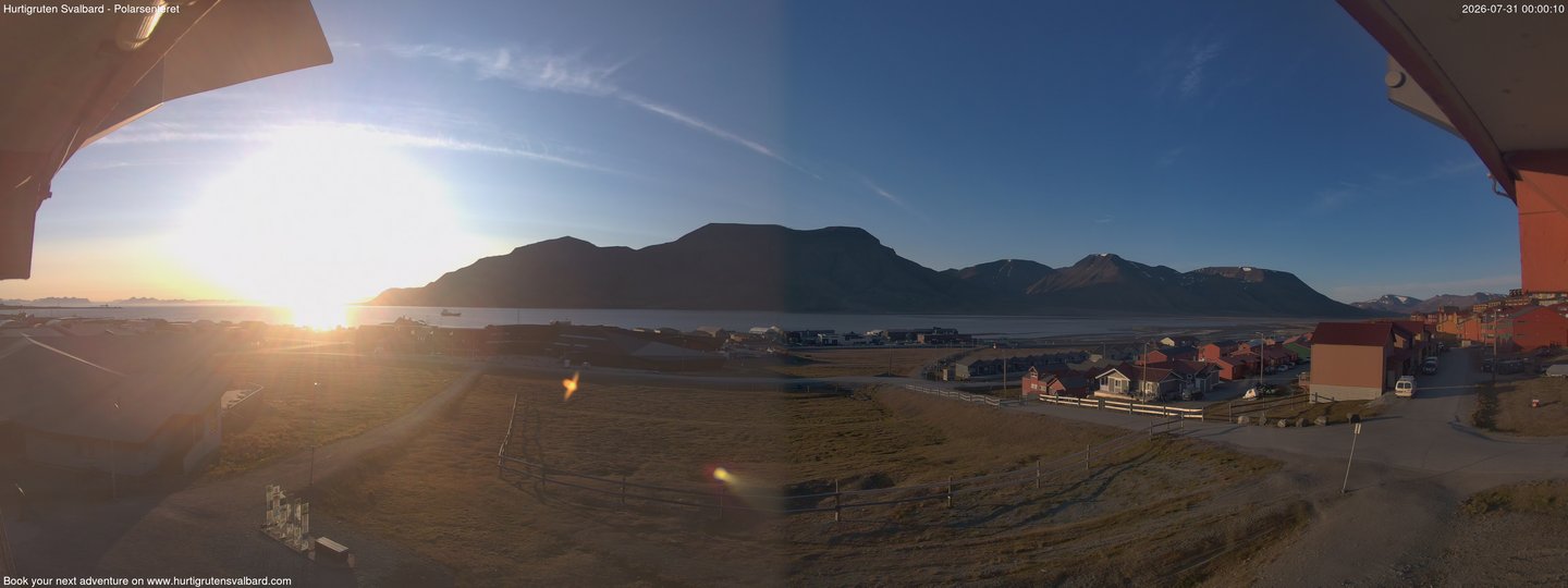 time-lapse frame, Hurtigruten Svalbard - Hiorthfjellet webcam