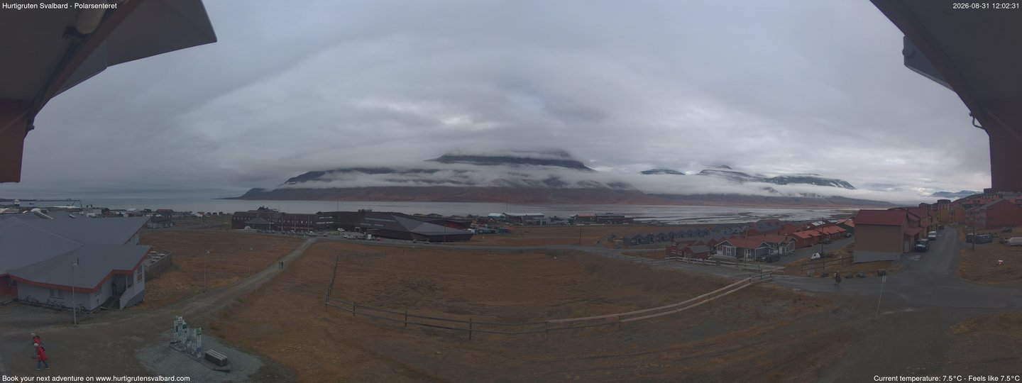 time-lapse frame, Hurtigruten Svalbard - Hiorthfjellet webcam