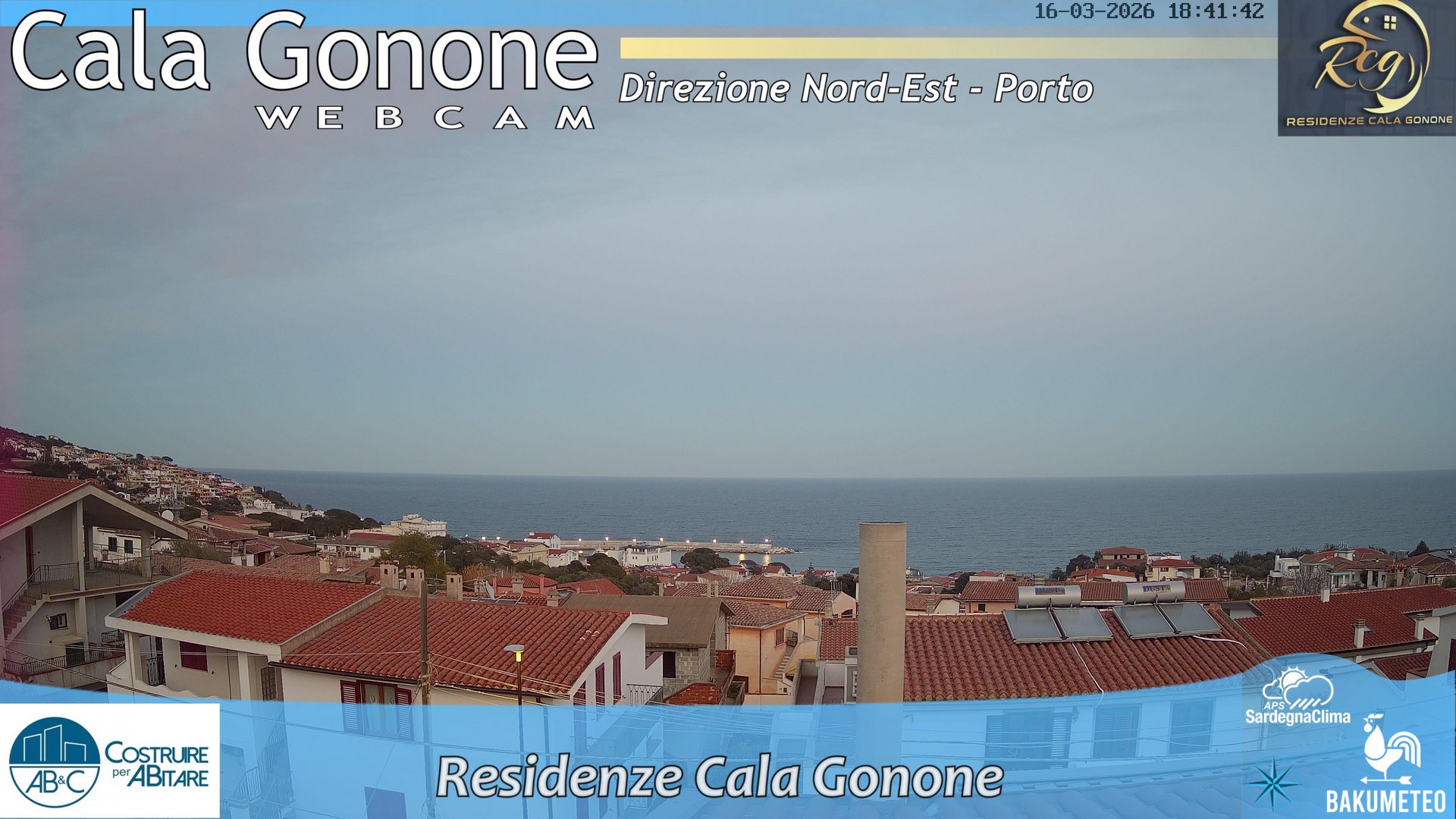 time-lapse frame, Cala Gonone Nord webcam