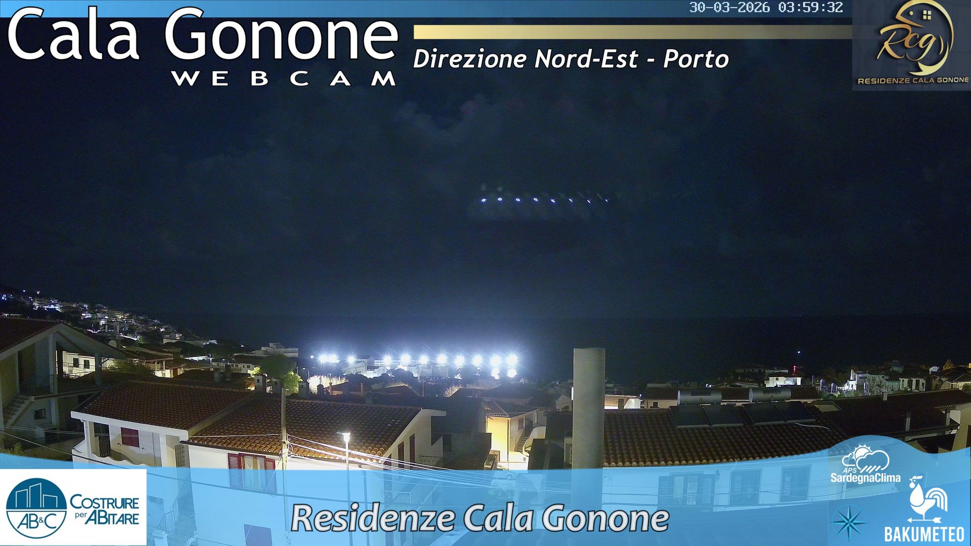 time-lapse frame, Cala Gonone Nord webcam