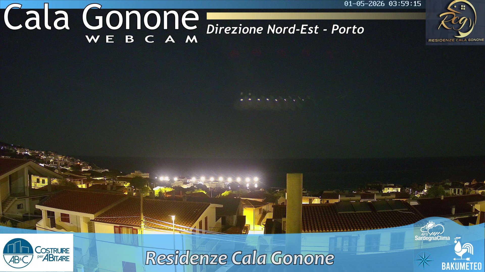 time-lapse frame, Cala Gonone Nord webcam