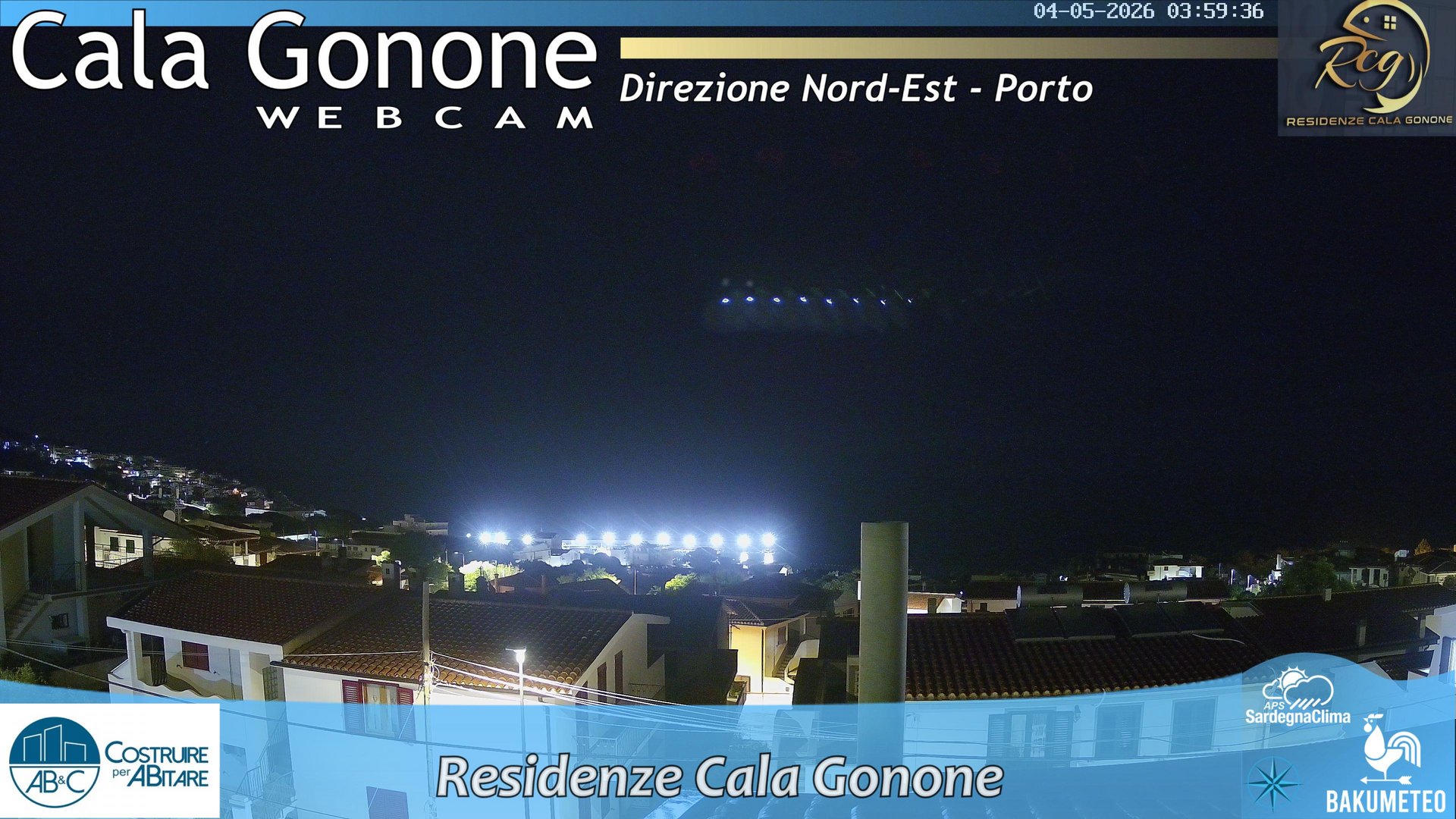 time-lapse frame, Cala Gonone Nord webcam