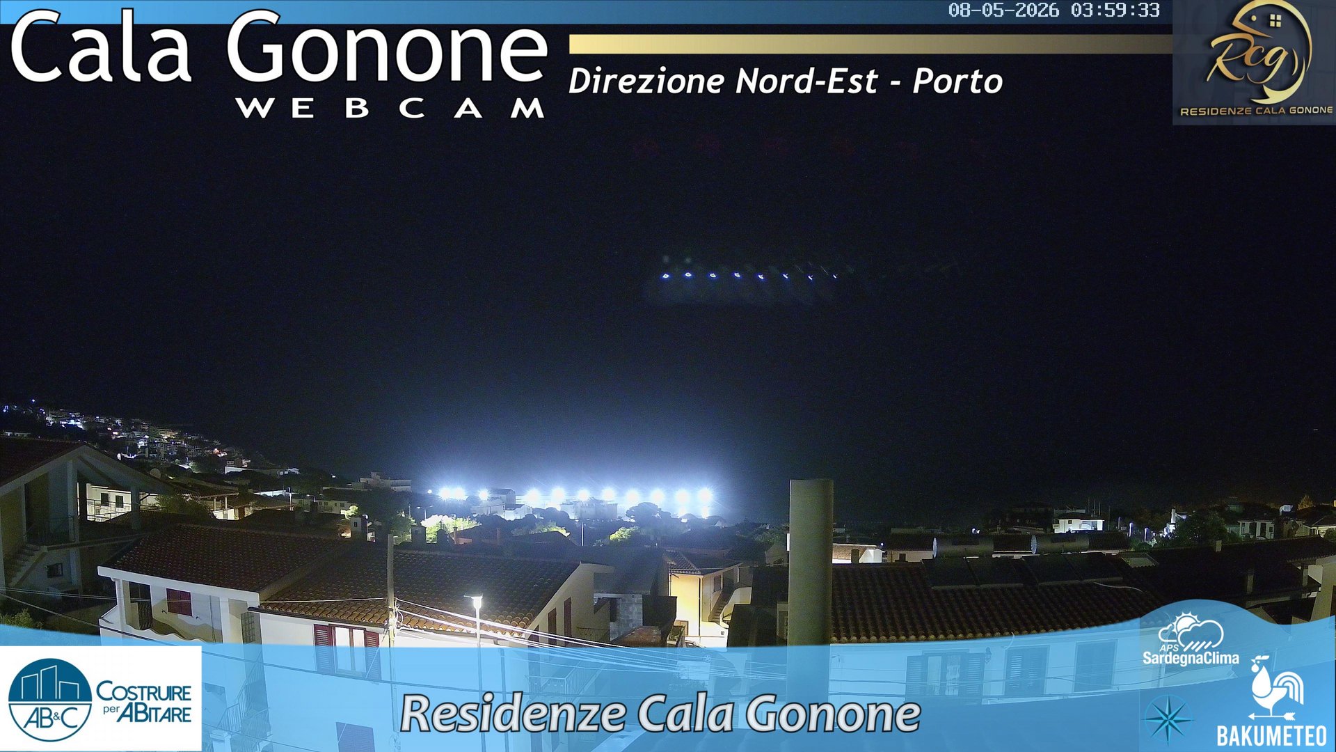 time-lapse frame, Cala Gonone Nord webcam