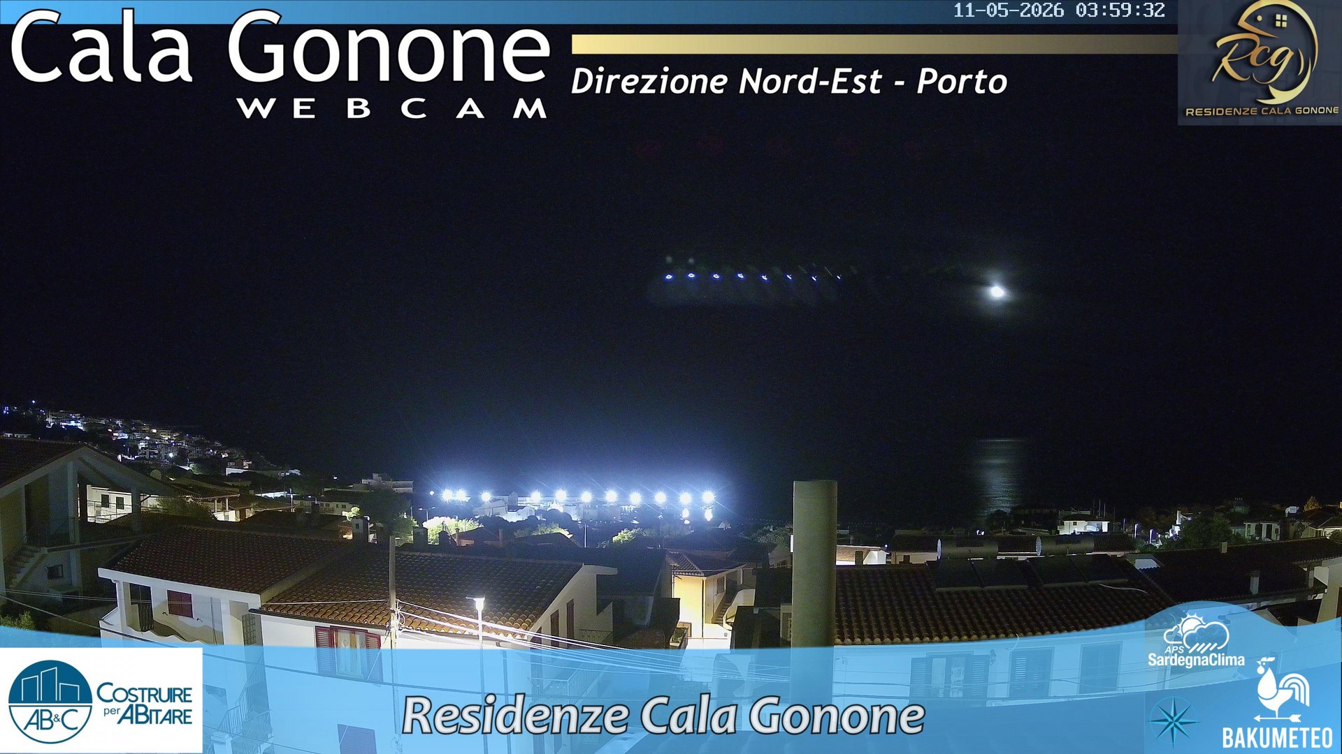 time-lapse frame, Cala Gonone Nord webcam
