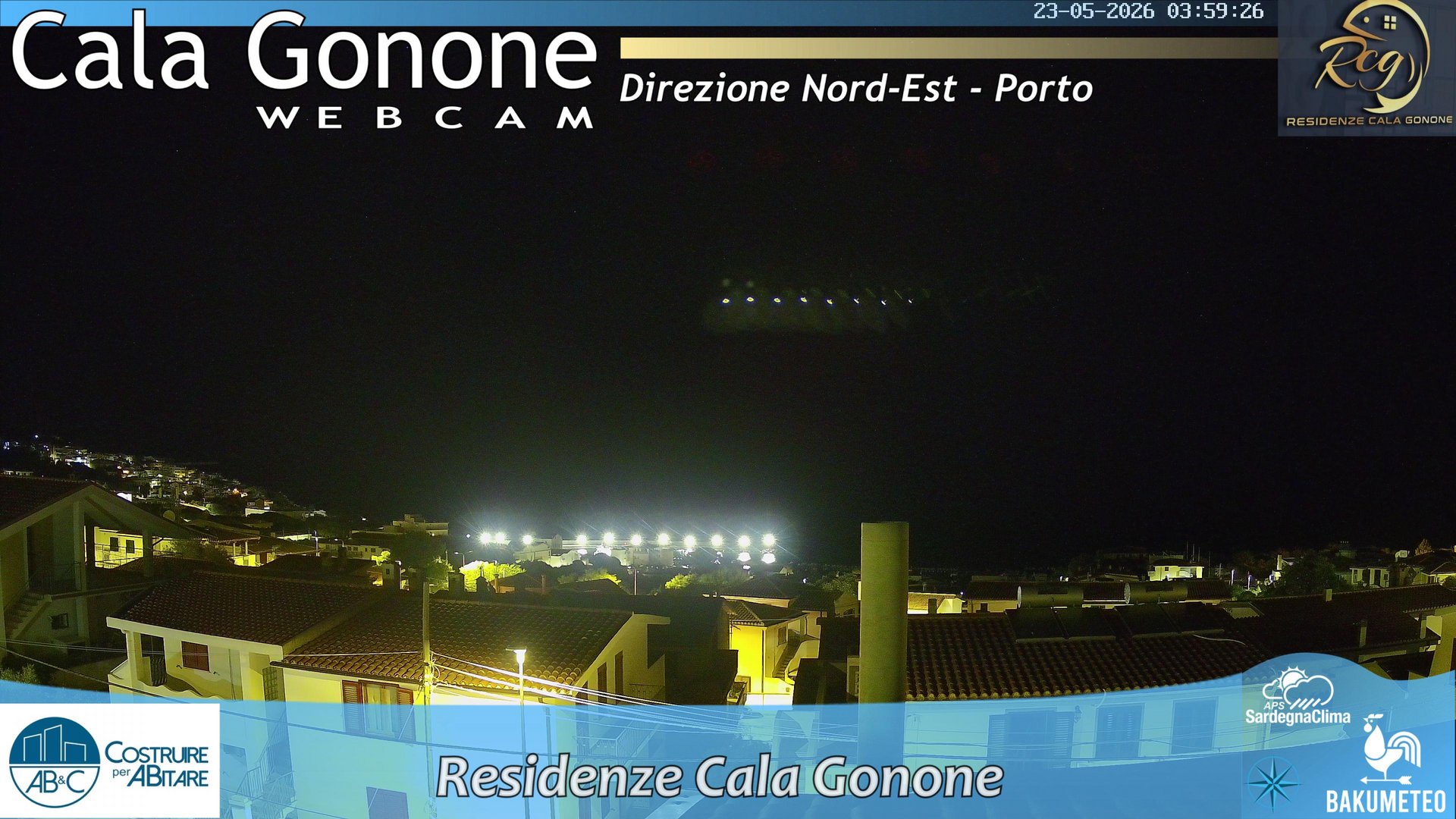 time-lapse frame, Cala Gonone Nord webcam