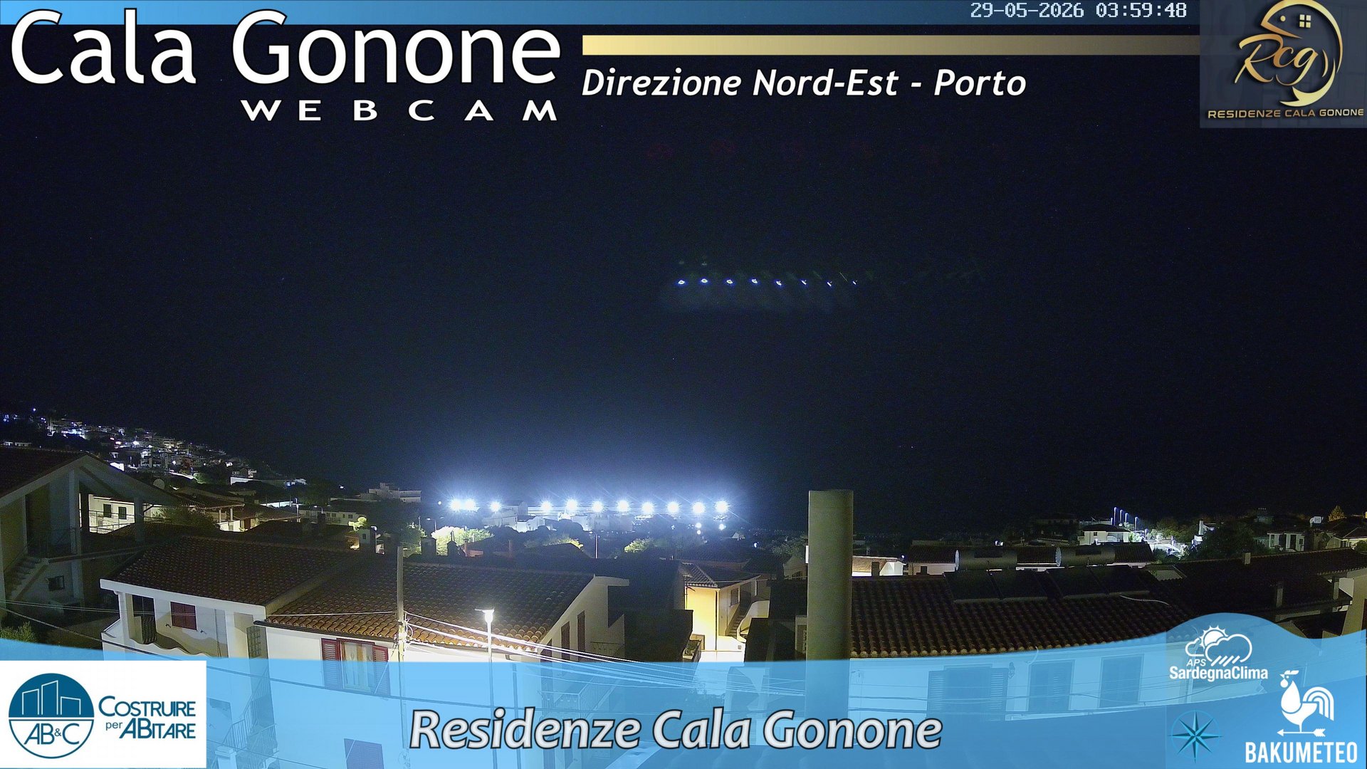 time-lapse frame, Cala Gonone Nord webcam