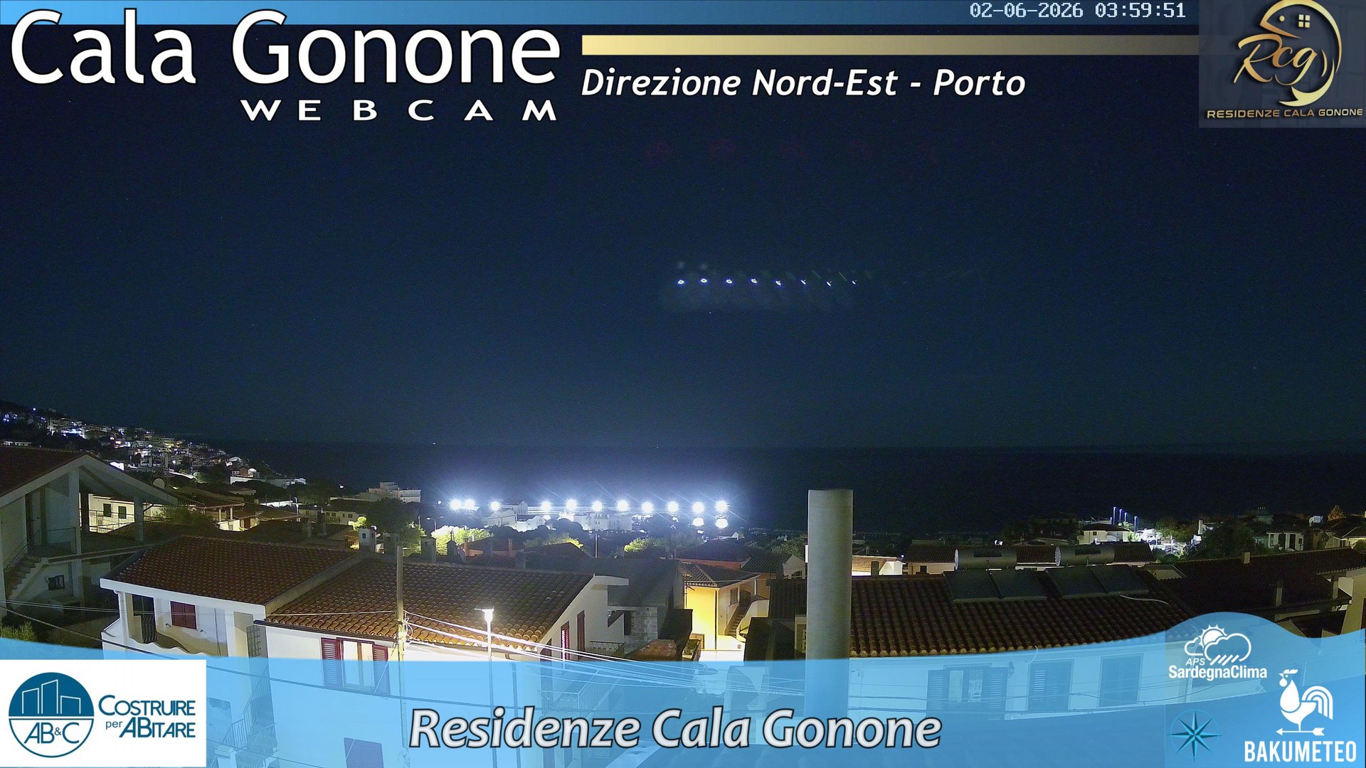 time-lapse frame, Cala Gonone Nord webcam